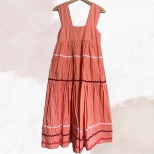 Anthropologie Helena Square Tiered Midi Dress